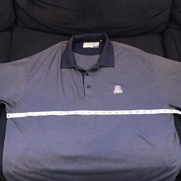 Cutter & Buck Blue and Gray Cotton Blend University of Arizona Polo Shirt-XL - Picture 8 of 11